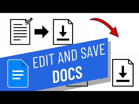 How to Edit and Save Google Docs