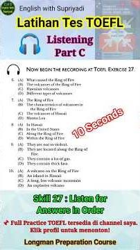 Listen for Answers in Order - SKILL 27 #toefl #test #listening #skill #longman #course #exam #itp