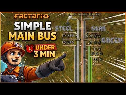 Quick Main Bus Setup for Starter Base - MAKE FACTORIO SIMPLE LIKE ME