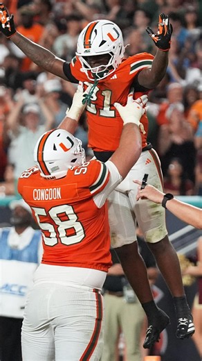 AP Top 25: Miami takes over No. 1 after wild weekend of college football