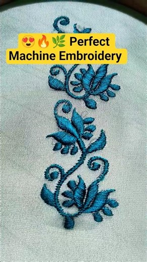 Beautiful Machine Embroidery Floral Design | Elegant Border Style 🌿✨ #machineembroidery #viral