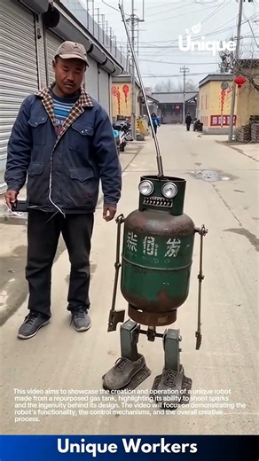 Gas tank robot: sparks of creativity