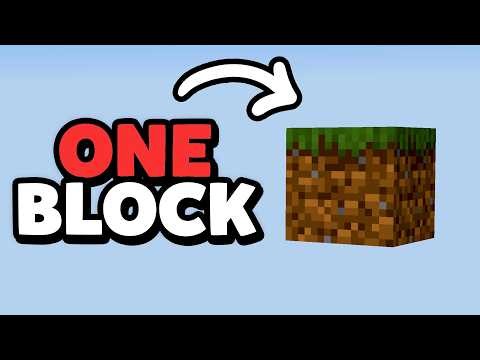 Surviving on ONE Block in Minecraft