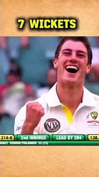 Pat Cummins Teast Debut 7 Wickets | #shorts