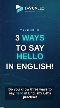 3 Ways to say Hello in English 🇬🇧 |Beginner English #LearnEnglish #Shorts