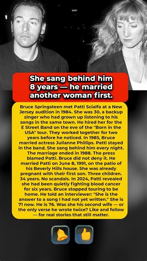 She sang behind him for 2 years — he did not see her #BruceSpringsteen #love #devotion