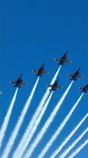 Blue Angels and Thunderbirds Stun Crowds in Rare “Super Delta” Flyover Over Florida Beach #shorts