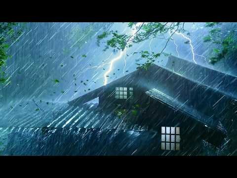 Authentic Rainstorm Sounds for Sleep | Night Thunderstorm, Heavy Rain & Mighty Thunder | White Noise