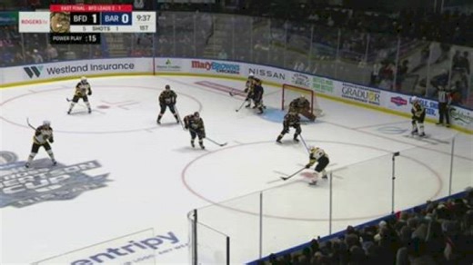 Adam Benak capitalizes on the power play to make it 2-0 Bulldogs