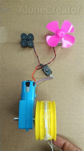 Running a Metal Gear Motor Powering Into 4 Buzzer and DC Propeller _ DC Motor #shorts #dcmotor #tech