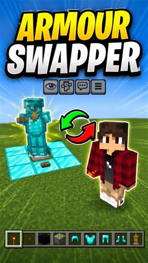 Minecraft Automatic Armour Swapper Machine Easy Redstone Build #minecraft #gaming #minecraftshorts