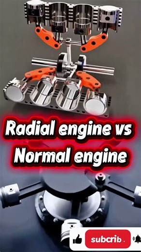 Engineering Marvel: How a Radial Engine Actually Works! ✈️Engineering #reels #viralvideo