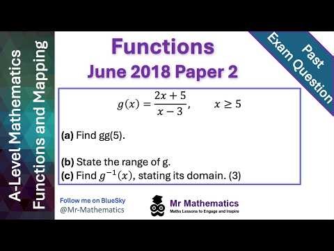 Edexcel A Level Maths | Composite and Inverse Functions Exam Walkthrough | Mr Mathematics