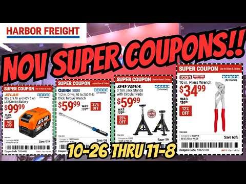 Harbor Freight FIRST LOOK November Super Coupons! (Oct 26 – Nov 8) | Best Tool Deals Analyzed