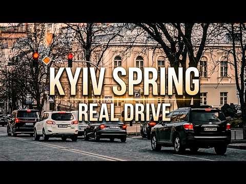 Kyiv Drive 4K 🌸 Spring | Relaxing City Atmosphere