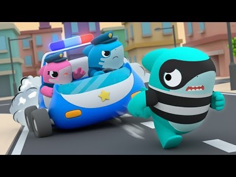 POLICE OFFICER SONG! BABY SHARK is a policeman! - Play Pretend for Kids