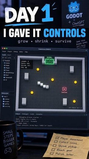 Day 1: My First Game Could Only Drive Into Walls | Godot Game Dev