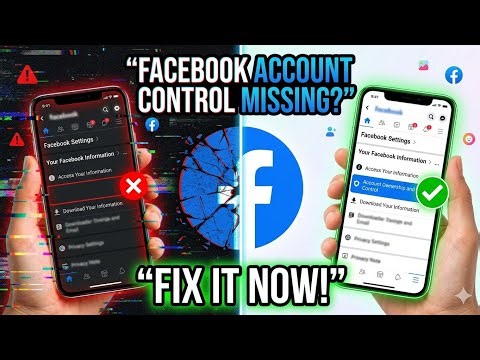 How to fix Facebook account ownership and control option not showing problem 2026