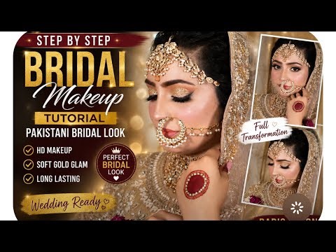 Bridal Glam Makeup Step By Step 👰 Trending Pakistani Wedding Look