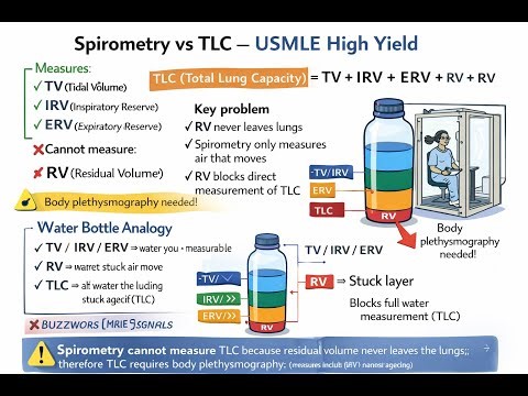 Spirometry, Body Plethysmography, RBSI and MV // USMLE STEP 1 podcast