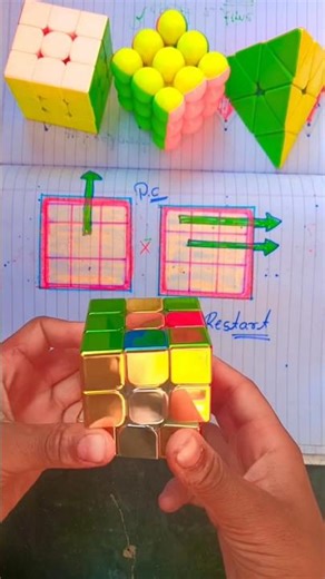 3 by 3 Rubik's cube with algorithm 💥🧩#youtube #shorts #rubikscube #viral