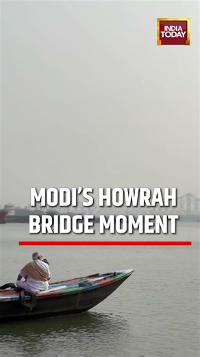 PM Modi's Shares Howrah Bridge View From Roadshow & Hooghly River #bengalpolls #pmmodi