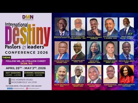 International Destiny Pastors and Leaders Conference 2026 - Day 2 - Evening Session