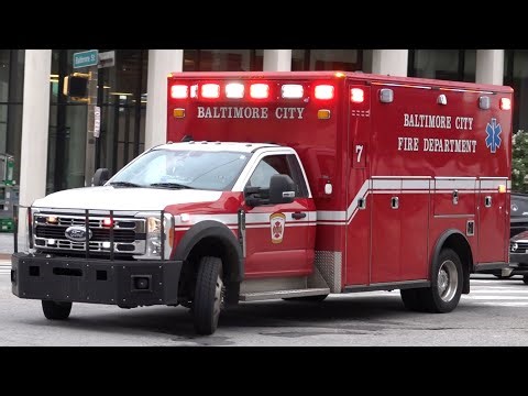 Baltimore City Fire Department Medic 7 Responding 8/21/25