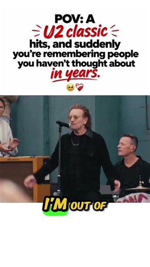U2 classic hits, and suddenly you're remembering people you haven't thought about in years 💗🙌 #music