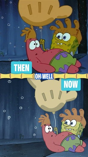 Rock Bottom Then Vs. Now! ⏳ | SpongeBob #shorts