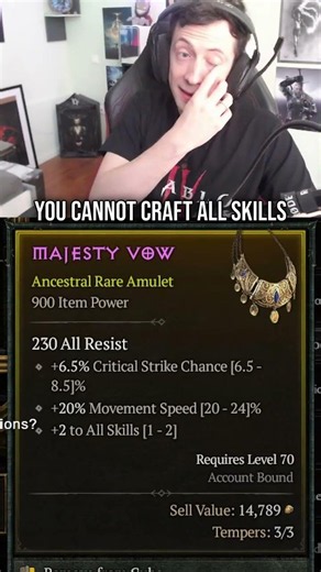 Diablo 4 - IMPORTANT INFO FOR THE "ALL SKILLS" CRAFT