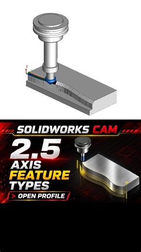 Open Profile | SOLIDWORKS CAM 2.5 Axis Feature