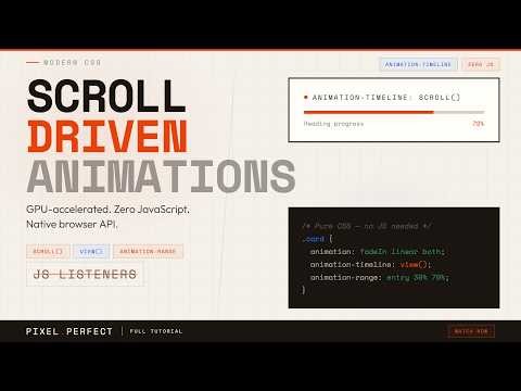 CSS Scroll Animations - Modern CSS Killed Your Scroll Event Listeners