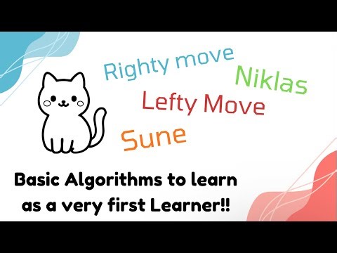 Basic Algorithms To Learn As a very first Learner! ( Rubiks Cube )