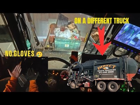 A Day in a Mack TE64 Garbage Truck Front Load POV