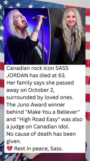BREAKING: "Make You a Believer" Singer Sass Jordan Dead at 63 💔