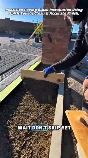 Precision Paving Block Installation Using Spirit Level | Clean & Accurate Finish.