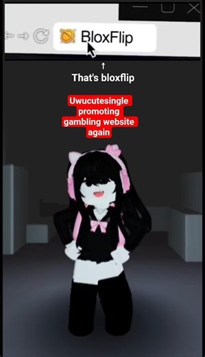 uwucutesingle promoting gambling website again #robloxshorts @uwucutesingle