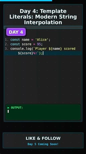 STOP CONCATENATING! 🛑 THIS JS HACK CHANGES EVERYTHING! #shorts #viral