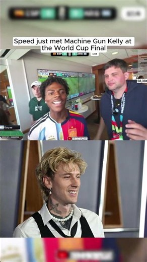 Speed just met Machine Gun Kelly at the World Cup Final