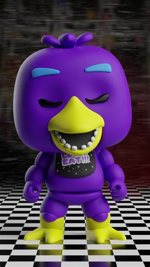 Blacklight Chica FNaF Animation Vinyl Figure