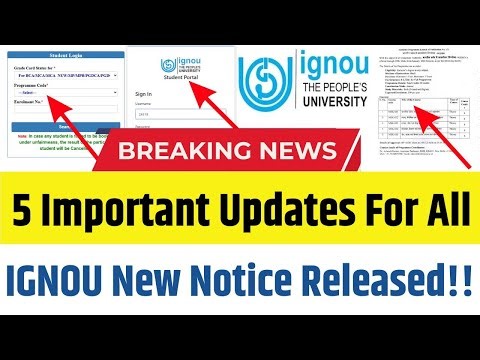 IGNOU New Update Today || IGNOU Innovator Mahotsav 2026 || IGNOU Grade Card || New Programme Launch