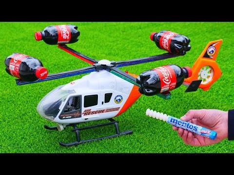 Cola instead of an engine in a helicopter