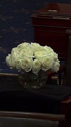 Late Sen. Lindsey Graham's Senate desk draped in black #shorts