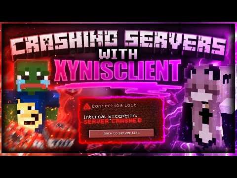 DESTROYING MINECRAFT SERVERS with XynisClient - The Best Crash Client - CRASHING MINECRAFT SERVERS