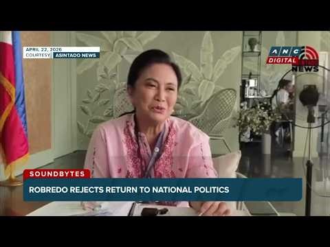 WATCH: Ex-VP Leni Robredo says won't return to national politics, to focus on Naga | ANC
