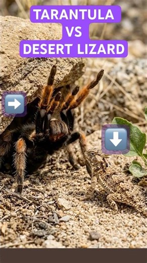 Tarantula vs desert lizard #animals #fighting #shorts