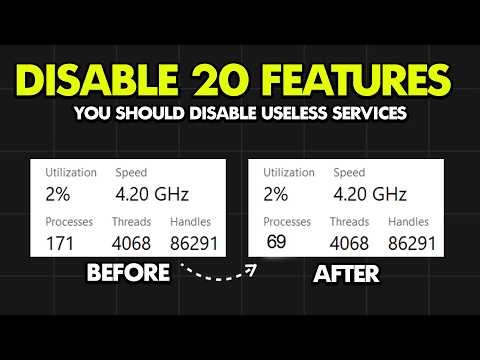 Disable These 20 Unnecessary Windows Features - Optimize Windows for Gaming