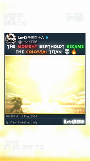 The Moment Bertholdt Became the Colossal Titan 💀🔥#AttackOnTitan #AOT #Bertholdt #ColossalTitan