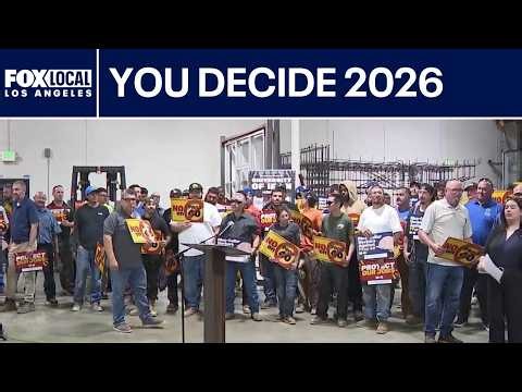 Prop 40 Rally: Construction workers raise concerns over proposed billionaire tax